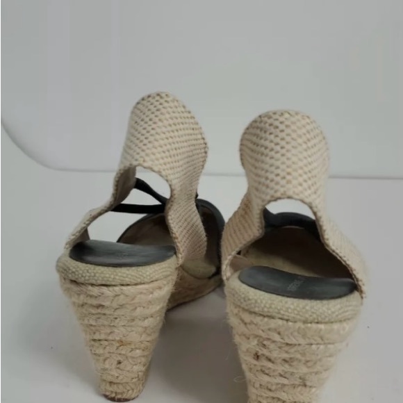 Adrienne Vittadini Branca Black Wedge Espadrille sz 7 - Picture 3 of 4